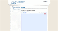 Desktop Screenshot of okpoetryportal.org